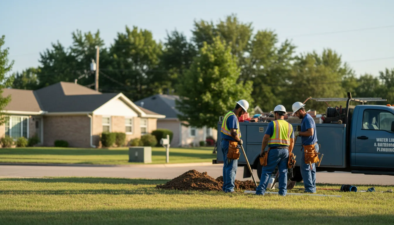 Residential water line and bathroom plumbing service in Dunlow, WV